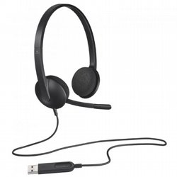 אוזניות חוטיות לוגיטק Logitech USB Headset H340 אוזניות חוטיות לוגיטק Logitech USB Headset H340