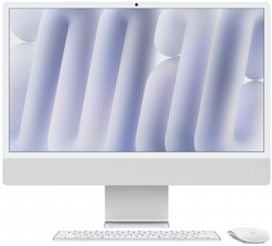 איימק 24" iMac 24" (2024) M4 4.5K 8C CPU/16GB/256GB NVME/8C GPU SILVER MWUC3HB/A