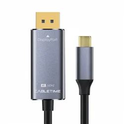כבל 1.8 מטר CABLETIME USB-C TO DISPLAY PORT 4K 60HZ כבל 1.8 מטר CABLETIME USB-C TO DISPLAY PORT 4K 60HZ