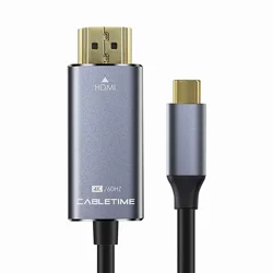 כבל 1.8 מטר CABLETIME USB-C TO HDMI 4K 60HZ CC10K כבל 1.8 מטר CABLETIME USB-C TO HDMI 4K 60HZ CC10K