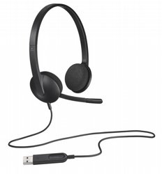 אוזניות ומיקרופון חוטיות לוגיטק LOGITECH USB HEADSET H340 אוזניות ומיקרופון חוטיות לוגיטק LOGITECH USB HEADSET H340